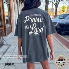 The Boho Boutiques Award-Winning Psalm t-shirt is perfect for any occasion. Our handcrafted psalm shirt, thanksgiving shirt, christian shirt, jesus shirt, faith shirt, religion shirt, bible shirt, pray shirt, catholic shirt, hope shirt, prayer shirt, scripture shirt, christianity shirt designs are printed on the softest material with the highest quality eco-friendly ink available! We believe in only selling items using ink that is not only safe for the environment but also safe for your skin! ✧ Pray Shirt, Bible Shirt, Catholic Shirt, Scripture Shirt, Bible Shirts, Christian Shirts Designs, Praise The Lord, Boho Boutique, Jesus Shirt