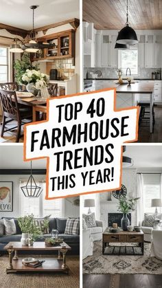 the top 40 farmhouse kitchen and living room designs