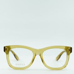 Step out in style with these stunning Gucci GG1086O 006 Transparent Yellow 53mm eyeglasses from OSSA FRAMES. These fashion-forward frames are perfect for the modern woman who wants to make a statement with her eyewear. The transparent yellow acetate frames are bold and unique, adding a pop of color to any outfit. The square shape is on-trend and flattering for all face shapes, while the clear demo lenses give these glasses a sophisticated touch. The 53mm lens width ensures a comfortable fit, whi All Face Shapes, Square Shape, The Cool, Face Shapes, Modern Woman, The Modern, Fashion Forward, Color Pop, Lenses