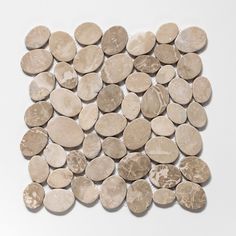 a pile of rocks sitting on top of a white table