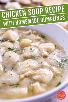 Want to try a new soup recipe? This chicken-based soup is made with plump homemade dumplings. This one-pot recipe idea is perfect for a quick dinner idea. This chicken dumpling soup has simple ingredients, tastes delicious, and happens to be a kid-friendly recipe! A soup to keep in your meal rotation!

#souprecipe #chickensoup #dinneridea #soup #dumplings #kidfriendlyrecipe Chicken And Dumplings Soup, Dumpling Soup Recipe, Chicken Dumpling, Chicken Dumpling Soup, Meal Rotation, Soup Dumplings, Dumpling Soup, Soup With Ground Beef, Chicken Soup Recipe