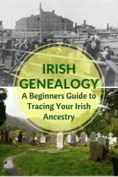 the irish cemetery with people standing around it and an image of a graveyard in the background