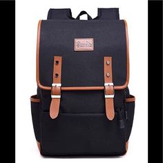 Laptop Backpack School Bag Travel Rucksack Waterproof Tear Resistant Black Brand New Never Used Leather Business Bag, Travel Rucksack, Vintage Man, Outdoor Canvas, New Laptop, Satchel Backpack, Laptop Bag For Women, Backpack Fashion, Outdoor Backpacks