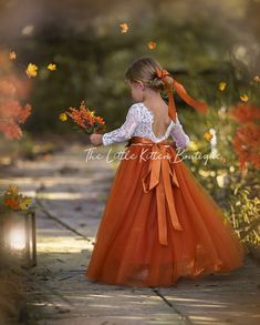 Burnt Orange tulle flower girl dress Rust Flower Girl Dress | Etsy Flower Girl Dresses Rust, Rust Flower Girl Dress, Fall Flower Girl, Fall Flower Girl Dresses, Boho Flower Girl Dress, Rusting Wedding, Boho Flower Girl