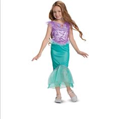 Includes: 1x Dress With Character Cameo New! (Black/Yellow) Disney Princess Dress Up, Mermaid Costume Diy, Ariel Costumes, Little Mermaid Dresses, Halloween Toddler, Disney Toddler, Hot Dresses Tight, Disney Princess Ariel, Girls Disney