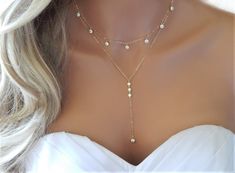 Y Necklace Diamond, Bridesmaids Jewelry Ideas Gold, Wedding Necklaces For Bride, Prom Dress Jewelry, Diamond Wedding Necklace, Wedding Choker Necklace, Bridal Jewelry Ideas, Diamond Necklace Wedding, Silver Bridesmaid