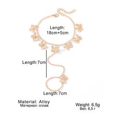 Material: Alloy Size: Alloy Fashion Element: Butterfly Style: Fashion OL Summer Alloy Jewelry Gift, Summer Gift Jewelry In Alloy, Summer Gift Jewelry Made Of Alloy, Summer Metal Chain Jewelry, Adjustable Alloy Summer Jewelry, Butterfly Style, Woman Personality, Man Party, Butterfly Ring