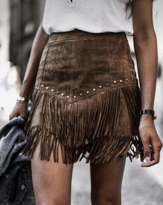 Mode Country, Trendy Outfit Ideas, Looks Country, Fall Outfit Ideas, Fringe Skirt, Trendy Outfit, Fashion Attire, Trendy Fall, Estilo Boho