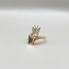 This product is avalilable to pick up in our DORAL store.Features:Karat: 14K Gold.Color: Yellow Gold.Weight: 2,9grRing Size: 7 Gold Cubic Zirconia Butterfly Ring For Formal Occasions, Formal Gold Butterfly Ring With Cubic Zirconia, Formal Gold Cubic Zirconia Butterfly Ring, Formal Yellow Gold Butterfly Ring With Cubic Zirconia, Luxury Gold Butterfly Ring With Cubic Zirconia, Gold Cubic Zirconia Butterfly Ring As Gift, Gold Cubic Zirconia Butterfly Ring For Gift, Gold Butterfly Ring With Diamond Accents, Yellow Gold Butterfly Ring With Diamond Accents As Gift