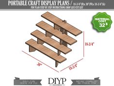 the diyp table is shown with measurements to make it easier for people to use