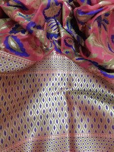 Banarasi traditional Dupatta pink blue silk dupatta Handloom Handmade silk dupatta zari work dupatta all over2.5m×0.9m Designer Silk Scarves by AnnapurnaTextiles on Etsy Pink Dupatta With Pallu For Traditional Ceremonies, Purple Katan Silk Dupatta With Motifs, Blue Jamawar Dupatta With Traditional Patterns, Pink Cutdana Shawl With Traditional Drape, Pink Handloom Tussar Silk Dupatta, Pink Shawl With Pallu In Traditional Drape, Pink Katan Silk Shawl With Traditional Drape, Pink Jamawar Dupatta With Traditional Patterns, Pink Jamawar Lehenga With Zari Weaving