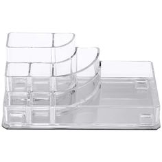 The Sorbus Clear Acrylic Mini Makeup Organizer With 8 Slots is a cute and stylish way to keep your makeup organized. It has 8 compartments in various sizes, perfect for storing lipsticks, mascara, brushes and other makeup essentials. The organizer is made of durable clear acrylic, so you can easily see what's inside. Material: Plastic. Acrylic Organization, Skin Care Storage, Acrylic Makeup Organizer, Vanity Trays, Acrylic Organizer Makeup, Bath Store, Mini Makeup, Acrylic Organizer, Bath Storage