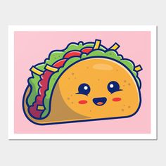 a cartoon character with a taco on it's head and the caption says,