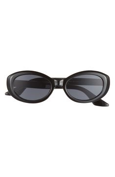 A glossy oval silhouette adds retro charm to full-coverage sunnies that will elevate your stylish looks. 52mm lens width; 17mm bridge width; 145mm temple length 100% UV protection Plastic Imported Not available for sale and shipment to Germany Oval Sunglasses, Fabric Gift Bags, Fabric Gifts, Free Fabric, Uv Protection, Sunnies, Vintage 90s, Not Available, Temple