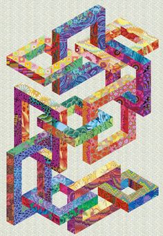 an image of a colorful artwork made out of blocks