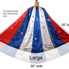 an american flag is shown with measurements for the top and bottom portion, including 90 wide