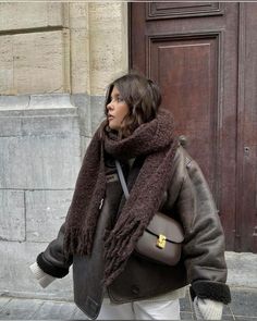 Matilda Djerf Scarf, European Winter, Holiday Fits, Thrift Inspo, Winter Inspo, Matilda Djerf, Winter Outfits Cold, Cold Outfits, Leather Jacket Outfits