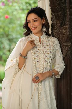 Bust Sizes   XS-34,S-36,M-38,L-40,XL-42,XXL-44,3XL-46  Inche   Kurta design: A-Line shape Regular style Collar neck, 3/4 regular sleeves Na pockets Calf length  Pure Rayon fabric Embroidered Semi-stitched Sets, Transitional Off-white Sets With Floral Embroidery, Floral Embroidery Cotton Anarkali Set, Sets With Intricate Embroidery For Festivals, Traditional Fitted Palazzo Set With Multicolor Embroidery, Traditional Fitted Multicolor Embroidered Palazzo Set, Fitted Off White Sets With Chikankari Embroidery, Bollywood Style Embroidered Cotton Sharara, Bollywood Style Cotton Sharara With Embroidery