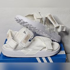 Item: Adidas Women's Adilette Adventure Sandal Size: Women's 6.0, 7.0, 8.0 & 9.0 Color: Wonder White Taupe Condition: Brand New In Box Style Code: Hq4242 Price: $90.00 Note: The Size 6.0 Was A Store Display. The Left Side Is A Bit Dirty (See Pictures). Please Contact Me If You Have Questions. ************************************************** Pintrest : Https://Pin.It/4mz0zyu ************************************************** Please See All Of The Pictures For Reference. Please Ask Questions Bef White Open Toe Sport Sandals With Textured Footbed, White Adidas Sport Sandals, Adidas White Sport Sandals, Adidas Open Toe Sport Sandals For Summer, Adidas Open Toe Sport Sandals For Spring, Adidas Sport Sandals With Cushioned Footbed, Adidas White Slip-on Sandals, Adidas Open Toe Sandals With Cushioned Footbed, Adidas Casual Open Toe Sport Sandals