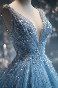 Ice Blue Prom Dress, Jessie Anderson, Blue Couture, Party Wear Gowns, Prom Dress Inspo, Dreamy Gowns, Couture Gown, Stunning Prom Dresses, Fashion Drawing Dresses