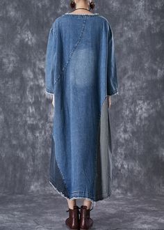 Art Blue Oversized Patchwork Denim Long Dress FallFabric: Denim FabricSize & Fit: Fit: This garment fits true to size.Length: Size 3XL measures 47.19"from shoulder to hemBust: Great for any cup size. Waist: Loose Fit. Comfortable room throughout midsection.Hip: Loose Fit - room for hips. Hand Wash Cold. Long Dress Fall, Denim Long Dress, Long Fall Dresses, Patchwork Denim, Comfortable Room, Fall Fabric, Denim Patchwork, Art Blue, Cup Size