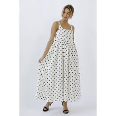 Women's Ivory and Black Polka Dot Dress Vintage Polka Dot Dress Add some vintage charm to your wardrobe with our Polka Dot Dress. This baby doll midi dress features a square front neckline and empire waist, creating a flattering silhouette. With a back invisible zipper, it's both stylish and easy to wear. Perfect for summer, it's the perfect mix of cute and dainty. Details Available in sizes: S-L Available in color: Ivory/ Black Invisible zipper Square neck Polka dot pattern Back scoop neck Empi Black Dot Dress, Polka Dot Dress Vintage, Moroccan Oil Hair, Vintage Polka Dot Dress, Black Polka Dot Dress, Long Sleeve Outerwear, Beauty Favorites, Polka Dot Pattern, Short Sleeved Sweaters