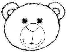 a drawing of a teddy bear's face