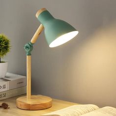 Modernist Domed Metal Desk Light - Rotatable Reading Lamp For Study Room In White/Pink/Yellow And Night Table Lamps, Light Study, Nightstand Lamp, Metal Desks, Floor Standing Lamps, Table Lamps For Bedroom, Wood Shades, Desk Light, Bedroom Night Stands