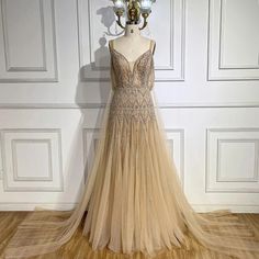 Ships in 1 to 3 Days - 2024 Arabic Nude A-Line Spaghetti Strap Beaded Luxury Dubai Evening Dress - Gown for Women's Wedding Party Opulent Fashion, Dubai Evening, Evening Wear Dresses, Womens Prom Dresses, Girls Formal Dresses, Plus Size Formal Dresses, Semi Formal Dresses, Formal Dresses Short, Cape Sleeves