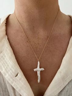 Pearl Cross Necklace Aesthetic, Stone Cross Necklace, Cross Pendant Necklace With Pearl Charm, Cross Necklace With Pearl Charm, Pearl Drop Cross Pendant Necklace, White Cross Necklace With Pearl Pendant, Pearl Drop Cross Necklace, White Cross Pendant Necklace With Pearl Drop, White Cross Necklace With Pearl Drop