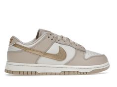 Nike Dunk Low Phantom Metallic Gold (Women's) - DX5930-001 - US White Dunks, Nike Dunk Low, Nike Sneakers, Dunk Low, Nike Dunk, Nike Dunks, Metallic Gold, Women's Shoes, Gold Metal