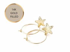 Check out this item in my Etsy shop https://www.etsy.com/au/listing/1278467904/gold-filled-hammered-star-hoop-earrings Jewelry For Her, Matching Necklaces