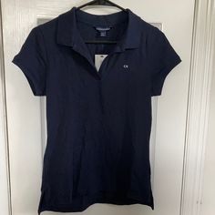 Navy Calvin Klein Polo. Nwt. Blue Calvin Klein Cotton Tops, Calvin Klein Blue Cotton Tops, Calvin Klein Sport, Zipper Blouse, Lacey Tops, Grey Calvin Klein, Mock Neck Sweatshirt, Calvin Klein Shorts, Lace Short Sleeve Top