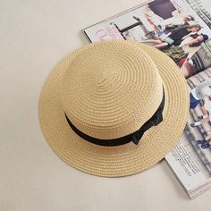 Elevate Your Summer Style Step into the sunshine with confidence and grace with our Classic Summer Panama Hat. Crafted from a blend of paper and straw materials, this hat is not just a fashion statement—it's a practical accessory designed to keep you cool and protected under the sun. Perfect for beach days, garden parties, or any casual outing, this hat combines elegance and functionality with its stylish flat brim and charming bowknot detail. Key Features Lightweight Material: Made from straw and paper, the hat is lightweight and breathable, ideal for hot summer days. Protective Flat Brim: The broad brim offers ample sun protection, shielding your face and neck from harmful UV rays. Feminine Bowknot Design: Adorned with a delicate bowknot, this hat adds a touch of femininity to your summe Straw Hats For Women, Beach Bucket Hat, Women Fedora, Girls Sun Hat, Summer Hats Beach, Cap Girl, Summer Straw Hat, Summer Hats For Women, Straw Sun Hat