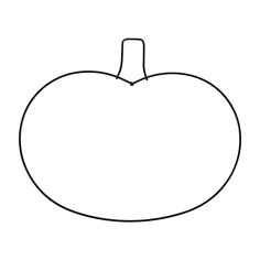 a black and white drawing of a pumpkin on a white background with the outline drawn