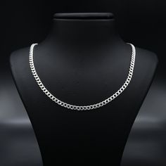 925 Sterling Silver 3.70 MM Curb Chain Necklace, Handmade Curb Necklace, Birthday Gift ✦ Details ✦ * Material: 925 Sterling Silver * Stamp: 925 * Chain Weight : 20 Inches = 13.30 Gr 22 Inches = 14.10 Gr 24 Inches = 15.40 Gr 26 Inches = 17.50 Gr ✦ Shipping ✦ * Processing time: 1-2 business days. * This item ships from my Turkish workshop in Istanbul. * Add your phone number in address box for a smoother delivery. That makes courier personnel's job easier. ✦ Packaging ✦ * Comes with a luxury gift Sterling Silver Cuban Link Necklace For Anniversary, Silver Curb Chain Necklace As Gift, Classic Silver Jewelry For Birthday, Silver Chain Necklace For Birthday, Silver Chain Necklace For Birthdays, Silver Curb Chain Necklace For Anniversary, Silver Curb Chain Jewelry For Birthday, Classic Link Necklace In Sterling Silver, Silver Chain Jewelry For Birthday