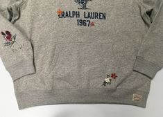 Polo Ralph Lauren Cowboy Bear Rooster Embroidery Stitch Fleece Sweatshirt Hoodie | eBay Spring Hooded Sweatshirt With Embroidered Logo, Sporty Embroidered Long Sleeve Hoodie, Sporty Embroidered Fleece Hoodie, Casual Hooded Sweatshirt With Embroidered Logo, Gray Embroidered Logo Hoodie Sweatshirt, Gray Hoodie Sweatshirt With Embroidered Logo, Sporty Fleece Hoodie With Embroidered Graphics, Hooded Sweatshirt With Embroidered Logo For Loungewear, Sporty Hooded Sweatshirt With Embroidered Graphics