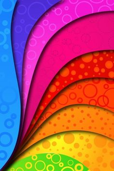 an abstract colorful background with circles and bubbles