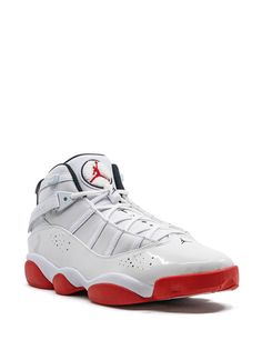 Jordan Jordan 6 Rings Sneakers - Farfetch Jordan Shoes With Boost Midsole And Synthetic Material, Synthetic Lace-up Jordan Shoes, Casual Lace-up Basketball Shoes With Perforations, Classic High-top Synthetic Sneakers With Laces, White Synthetic Basketball Shoes With Abzorb Midsole, Synthetic Jordan Shoes With Perforations, Mid-top Jordan Shoes With Perforations For Sports, Mid-top Jordan Shoes For Sports With Perforations, Mid-top Jordan Shoes With Perforations For Streetwear