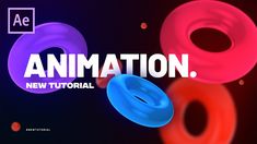 an animation logo with different colored circles and the words animation in white letters on a black background