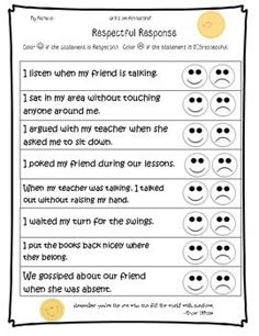 a printable worksheet to help students understand the feelings and feelings in their speech