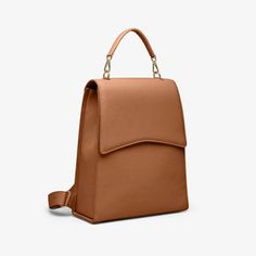 Business and laptop bag for women – BY BANOO Modern Brown Backpack For On-the-go, Modern Backpack With Top Handle For Everyday Use, Rectangular Laptop Backpack For On-the-go, Functional Brown Backpack For Business, Brown Functional Backpack For Business, Functional Brown Business Backpack, Functional Leather Softback Backpack, Modern Leather Backpack With Top Handle For Everyday, Versatile Rectangular Backpack For Commuting