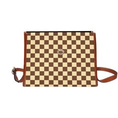 • Elevate your style with our Brown Checker Handbag, a chic accessory featuring a retro-inspired checker pattern.• Designed in a Mod 60s purse style, this Retro Handbag adds a vintage flair to any outfit, perfect for those who appreciate timeless fashion.• Crafted from high-grade tarpaulin, this Checker Bag offers both durability and style, making it a practical yet fashionable choice.•The brown and beige white checker pattern print gives this Brown Checker Satchel Handbag a modern retro feel, adding a touch of sophistication to your look.Designed in California by Trendy Hip Buys. Handmade to order from overseas.Material: high-grade tarpaulinDimensions: 10.8"(L) x 4.13"(W) x 7.87"(H),Two internal pockets for small items, one zipper pocket; Removable and adjustable shoulder straps. 60s Purse, Checkered Pattern Design, Vintage Inspired Shoes, Purse Style, Vintage Style Hat, Checker Pattern, Mod 60s, Retro Handbags, Men's Vintage Style