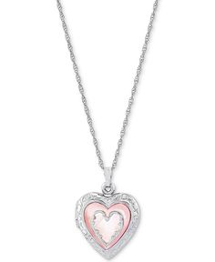 As sweet as it can be, this pretty locket pendant necklace is heart shaped with pink mother-of-pearl detail and a double frame design inside. Pink Locket, Silver Heart Locket, Double Frame, Locket Pendant Necklace, Mother Of Pearl Necklace, Pink Gemstones, Heart Locket, Dream Jewelry, Stylish Jewelry