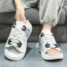 Functional Synthetic Slip-on Sneakers For Streetwear, Sporty Summer Open Toe Sneakers, Open Toe Sports Sneakers For Summer, Summer Sports Open Toe Sneakers, Casual Breathable Sport Sandals For Spring, Slip-on Sneakers With Textured Sole For Streetwear, Sporty Outdoor Sneakers For Summer, Casual Lace-up Synthetic Sport Sandals, Casual Breathable Sport Sandals With Round Toe