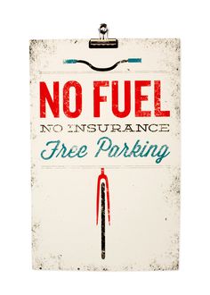 a sign that says no fuel, no insuredance and free parking on it