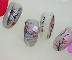 Japanese Theme Nail Art, Japan Nails Design Tokyo, Japan Nails Design, Japan Nail Art, Fast Nail, Animal Nail Art, Magic Nails, Nail Designs Tutorial