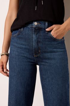 Crafted in soft, sustainable denim fabric, the Ren jean by AGOLDE features a wide leg silhouette with a high-rise waist and clean ankle-length hems. The dark wash makes them perfect for day-to-night wear with tees, tanks, and blouses. | AGOLDE Women's Ren Wide Leg Jeans, Size 24, Blue Modern High Waist Dark Wash Cropped Jeans, Modern Cropped Leg Flare Jeans In Dark Wash, Modern High Rise Dark Wash Flare Jeans, Modern High-waist Cropped Jeans In Dark Wash, Modern Cropped Leg Dark Wash Flare Jeans, Washed Blue Wide Leg Rigid Denim Jeans, Dark Wash Wide Leg Rigid Denim Pants, Agolde Vintage High Rise Flare, Pre-washed Denim Blue Wide Leg Jeans