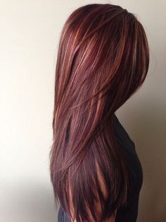 Auburn with sun kiss high lights. Not necessarily for me, but man that is a beautiful color! Work Friendly Hair Color, Dark Hair Color Ideas For Spring, Colored Hair Tips, Colors 2023, Dark Auburn, Hot Hair Colors, Hippie Hair, Hair Things, Dark Burgundy