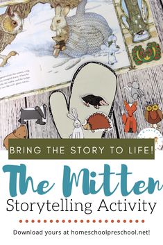 the mitten story telling activity for children to learn how to write and read it